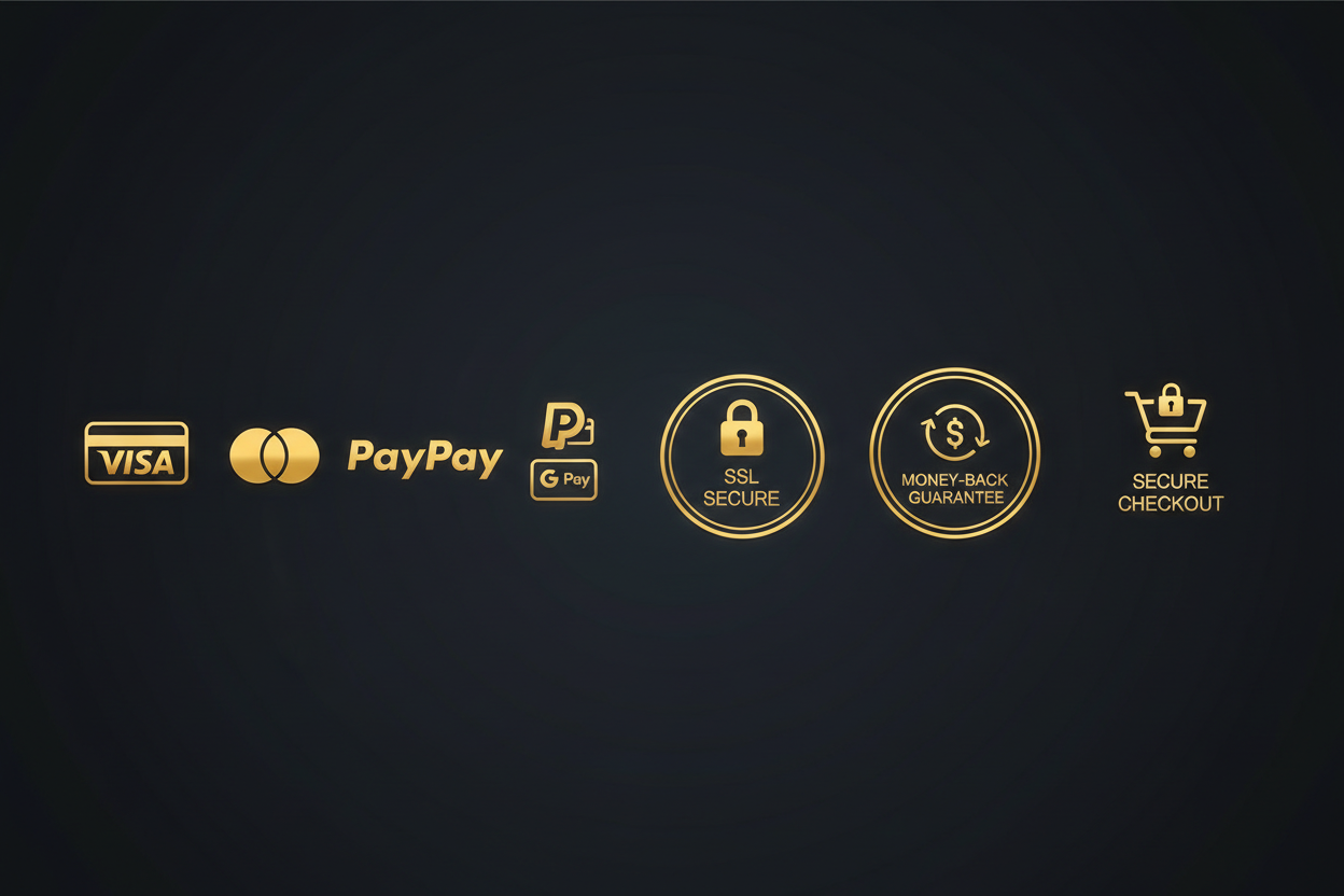 Badges de Pago y Confianza Luxemascots